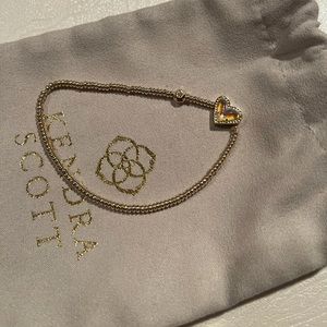 Kendra Scott Ari heart stretch bracelet - gold